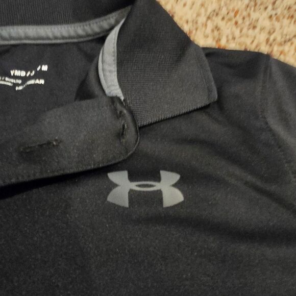 Under Armour Green Striped and Black Polo Shirts - Picture 5 of 10